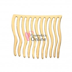 Pieptene din metal BT031EE Auriu pentru decor par sau Voal de Mireasa - 11 pini